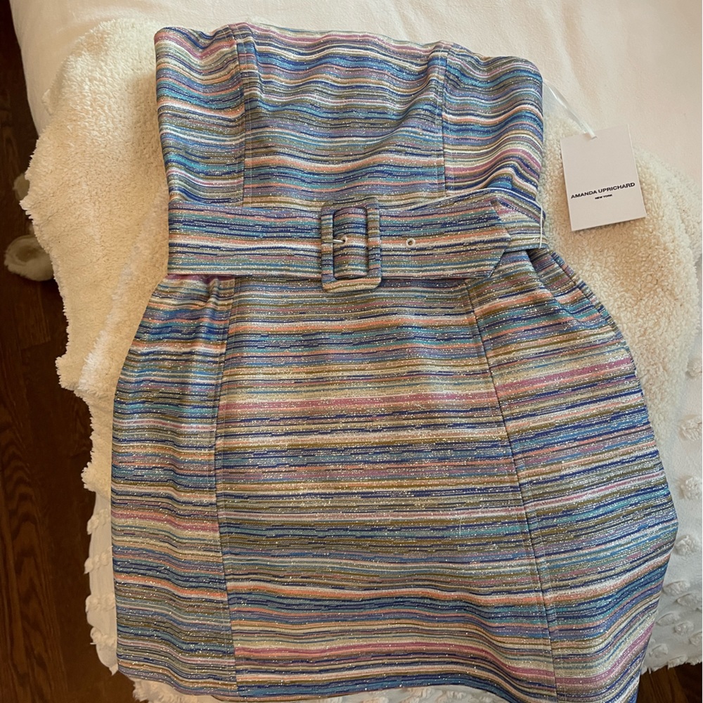 Amanda Uprichard strapless sparkly cocktail dress